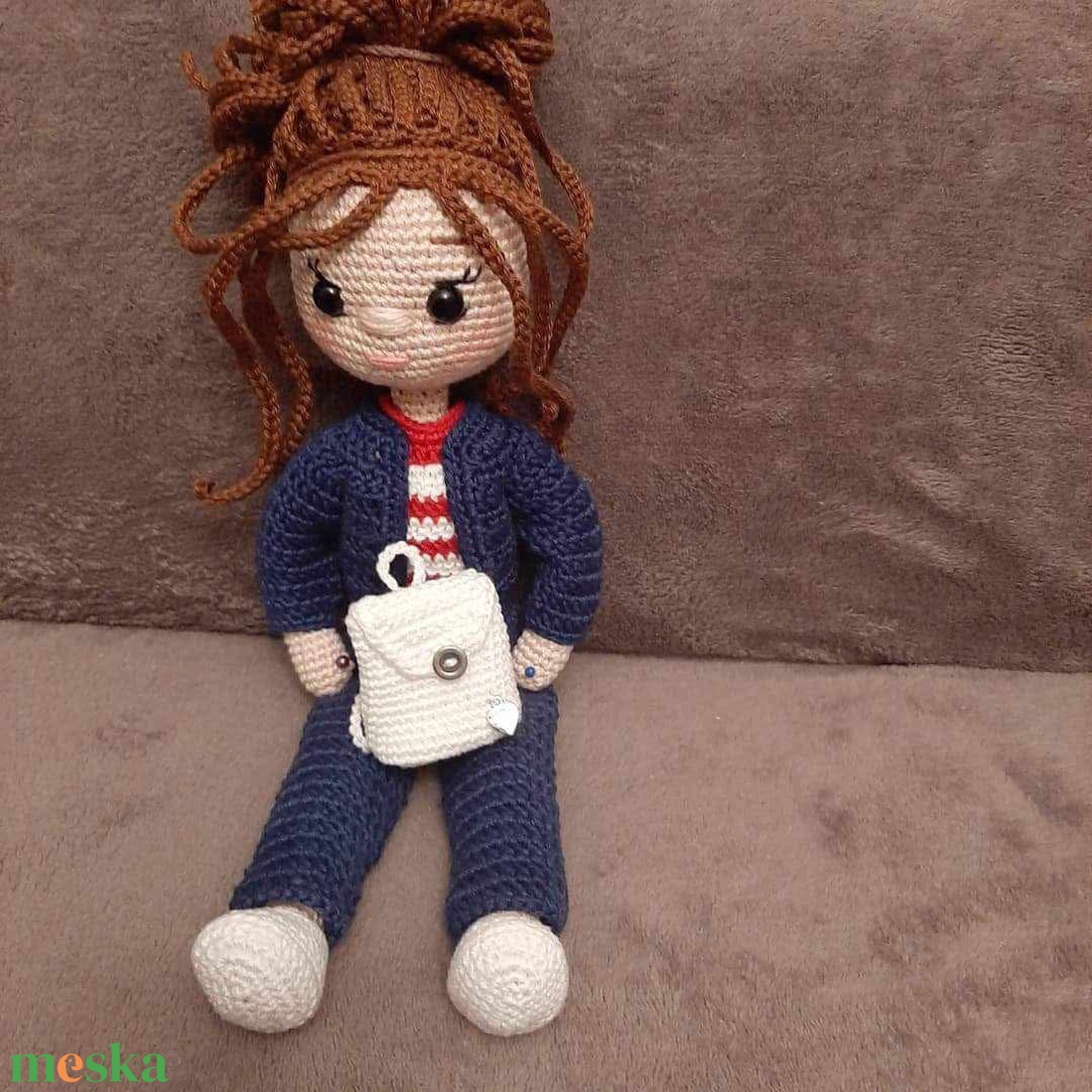 Kata baba - horgolt, amigurumi baba - játékbaba - játék & sport - baba & babaház - öltöztethető baba - Meska.hu