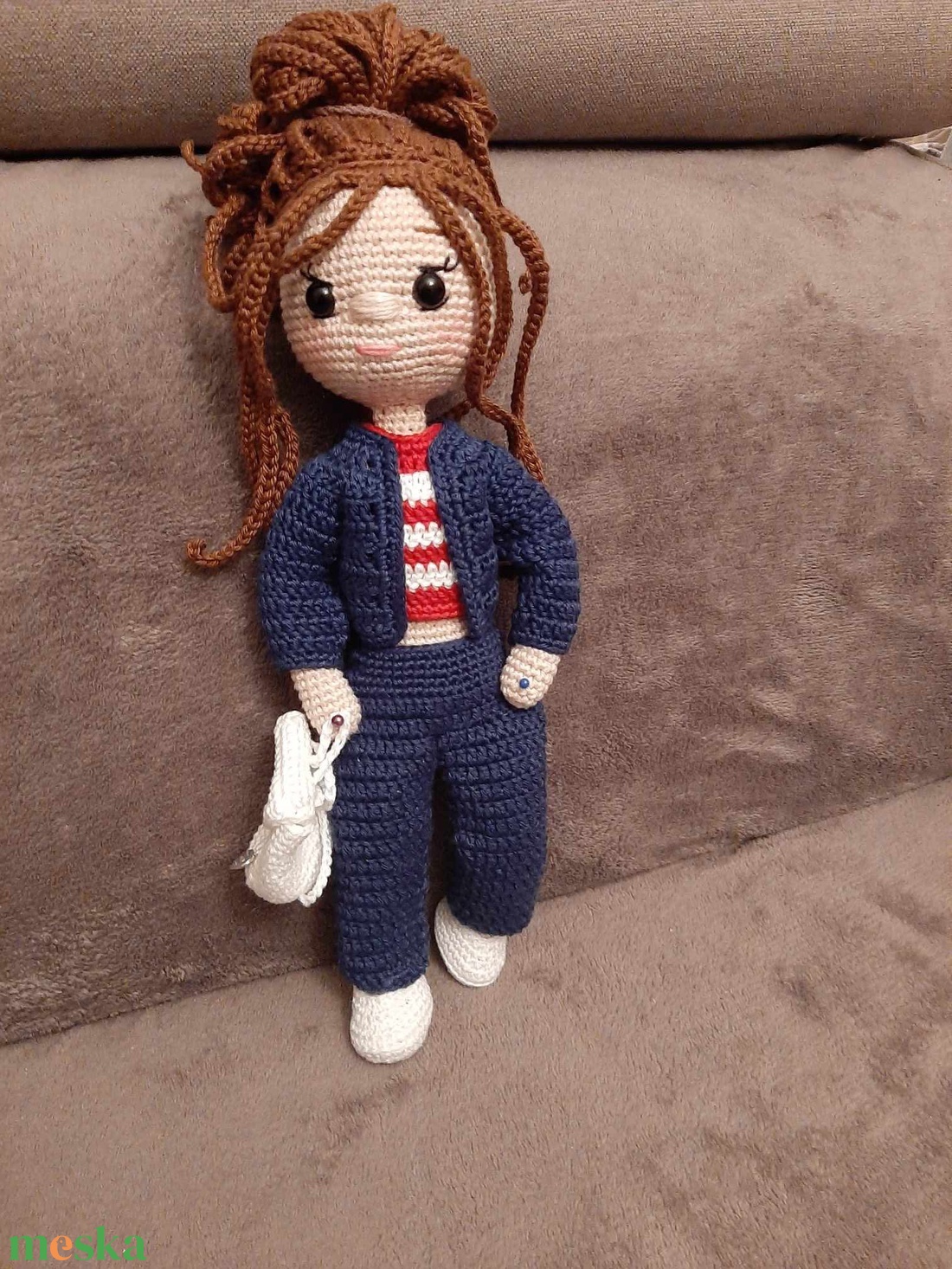 Kata baba - horgolt, amigurumi baba - játékbaba - játék & sport - baba & babaház - öltöztethető baba - Meska.hu