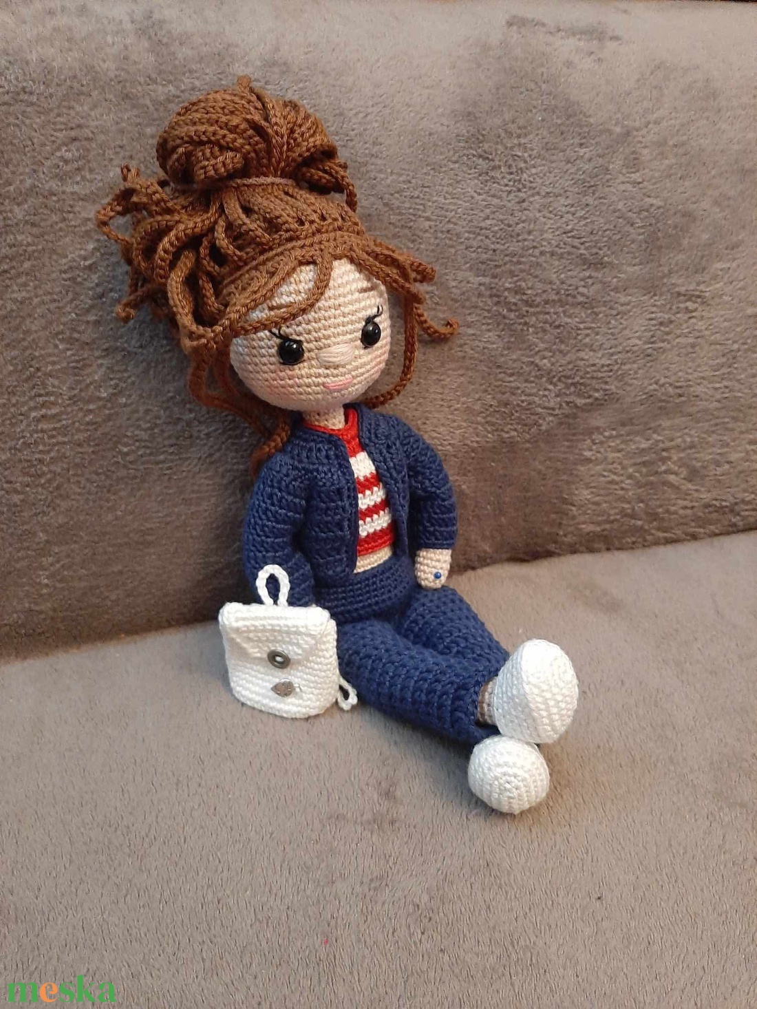 Kata baba - horgolt, amigurumi baba - játékbaba - játék & sport - baba & babaház - öltöztethető baba - Meska.hu