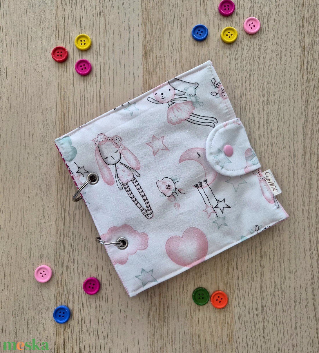 6 feladatos csendeskönyv kislánynak - játék & sport - textilkönyv & babakönyv - Meska.hu