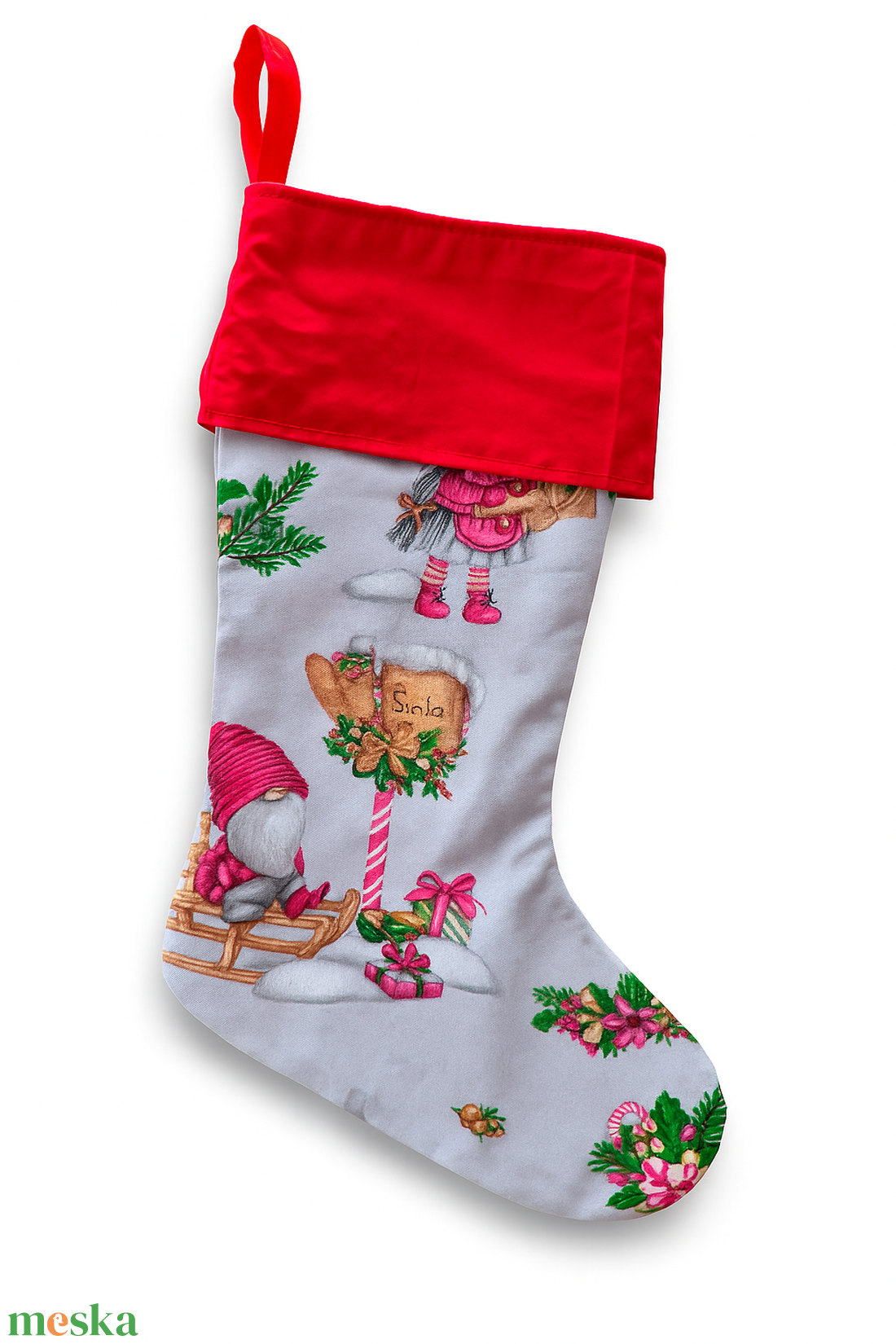 Manós, Mikulásos mikulás csizma - karácsony - mikulás - mikulás csizma és zokni - Meska.hu