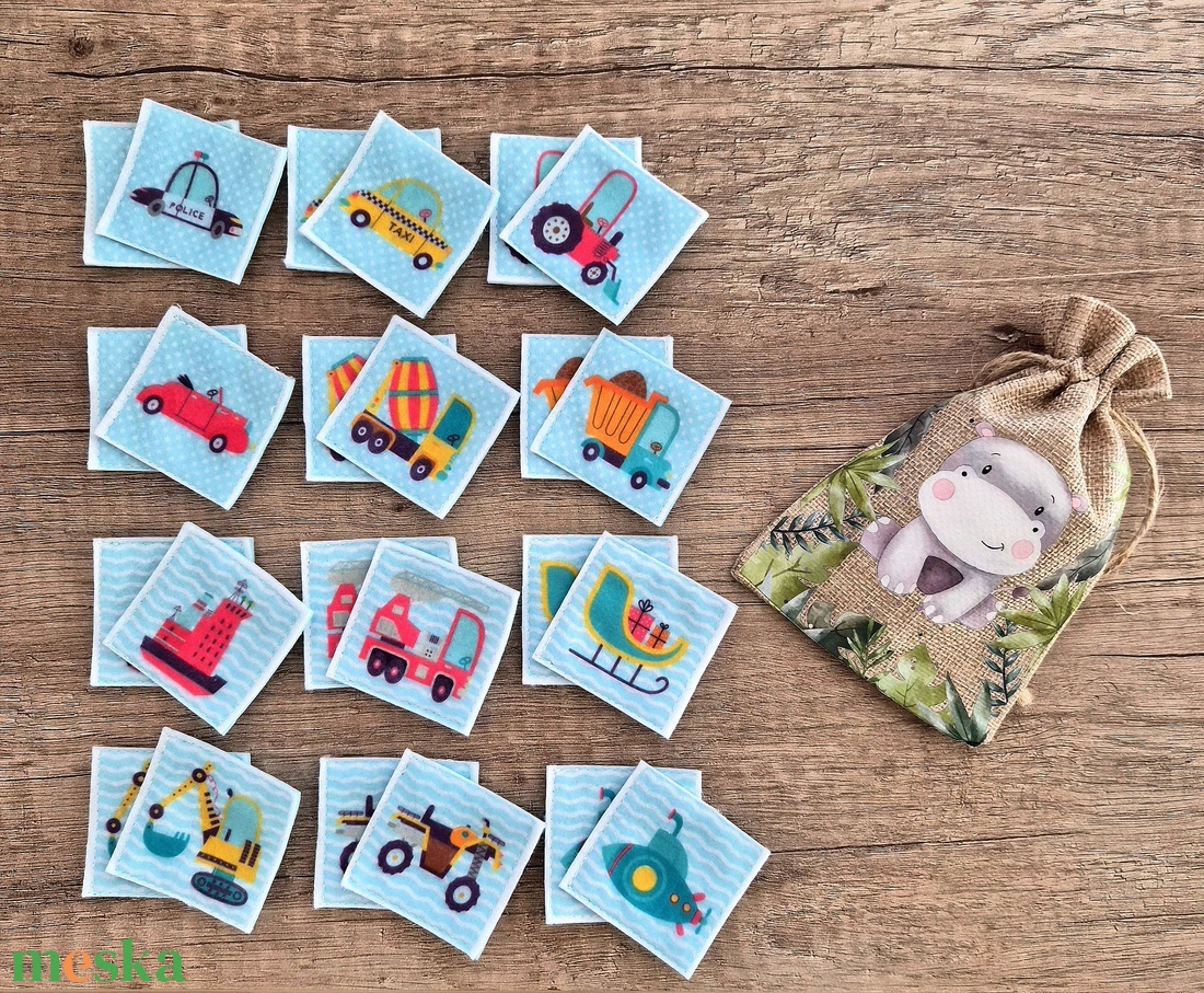 12 pár memóriakártya - játék & sport - készségfejlesztő és logikai játék - memória játékok - Meska.hu