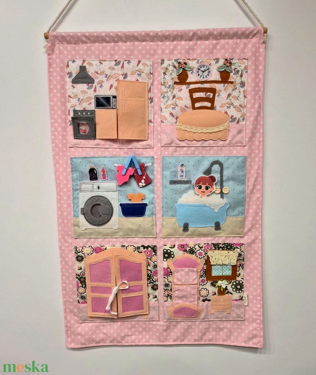 Babaházas Csendeskönyv - játék & sport - textilkönyv & babakönyv - Meska.hu