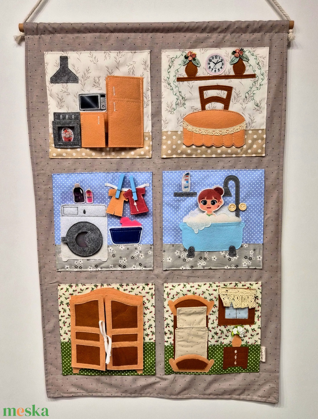 Babaházas Csendeskönyv - játék & sport - textilkönyv & babakönyv - Meska.hu