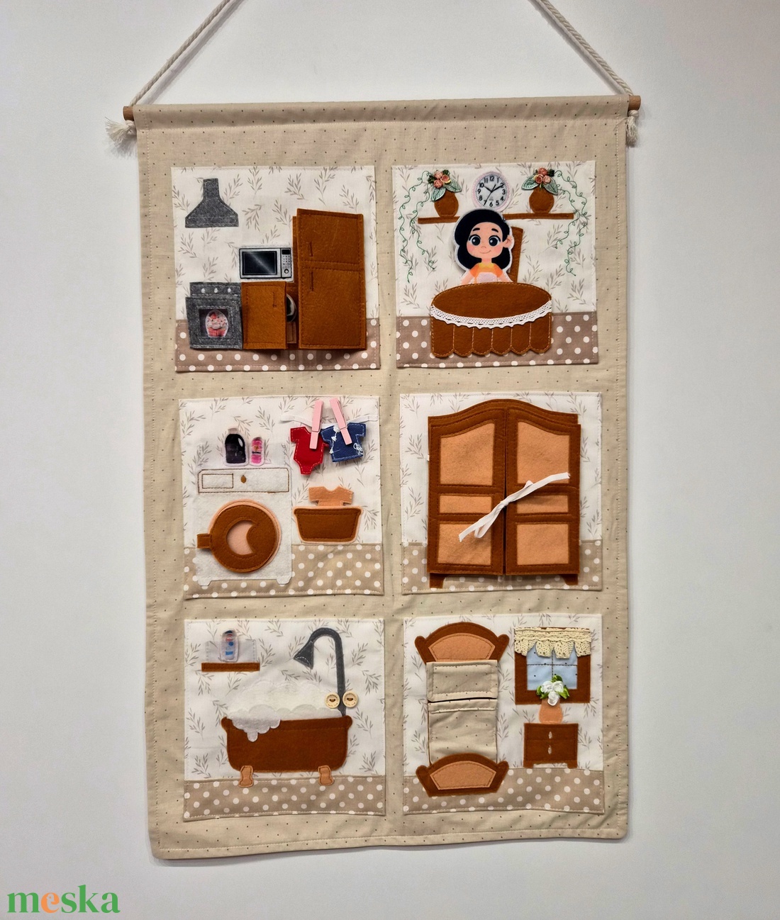 Babaházas Csendeskönyv - játék & sport - textilkönyv & babakönyv - Meska.hu