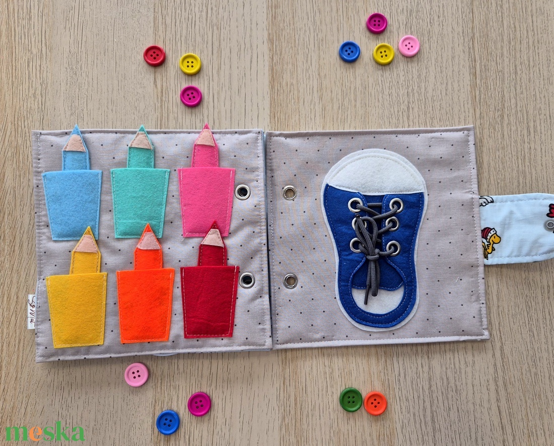 6 feladatos csendeskönyv kisfiúnak - baba - mama - baba játékok - textilkönyv & babakönyv - Meska.hu