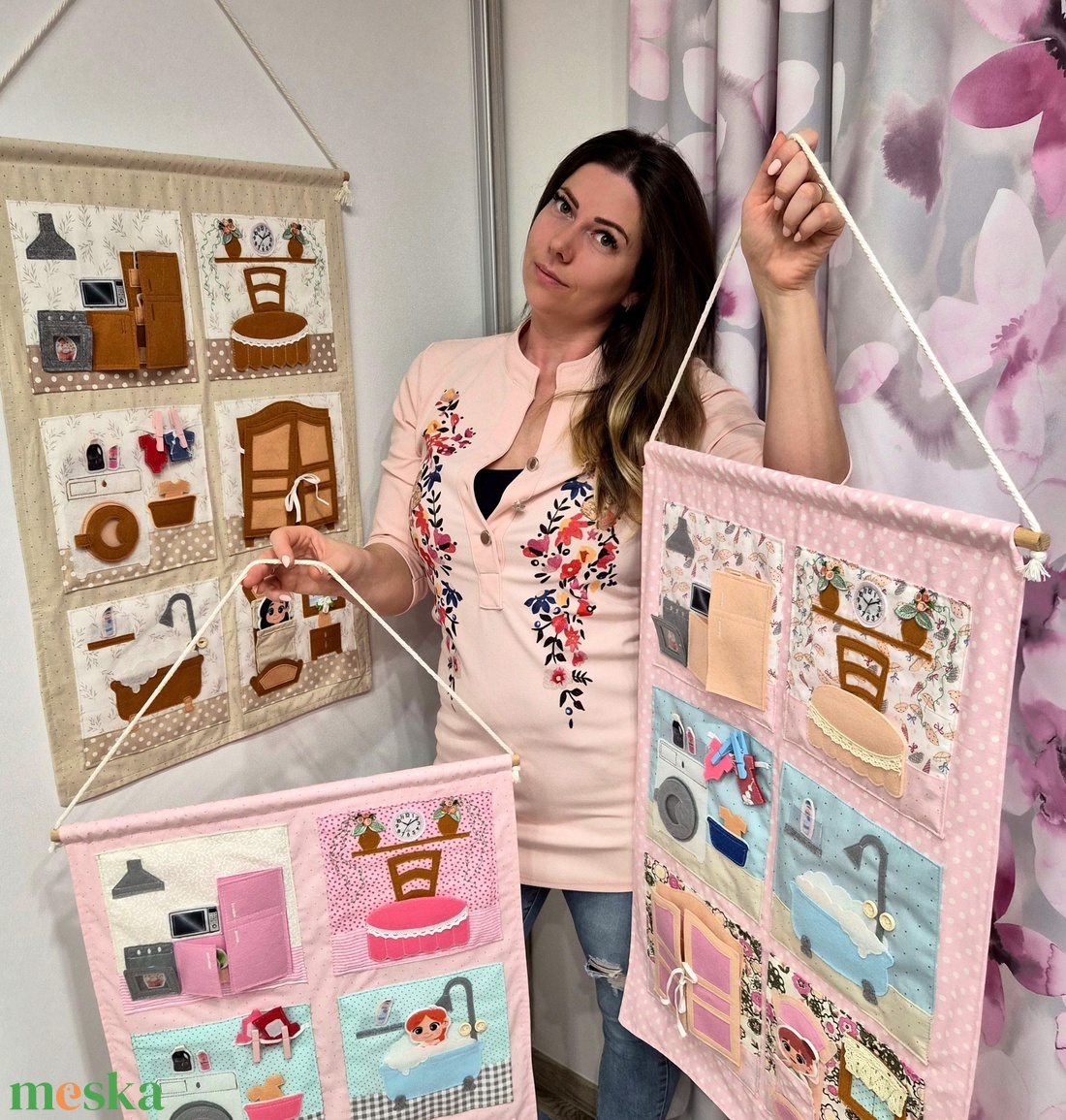 Babaházas Csendeskönyv - játék & sport - textilkönyv & babakönyv - Meska.hu