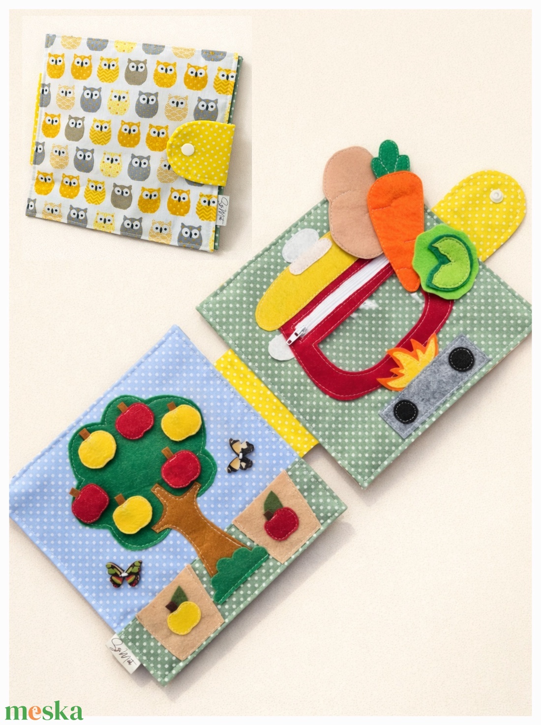 2 feladatos csendeskönyv - baba - mama - baba játékok - textilkönyv & babakönyv - Meska.hu