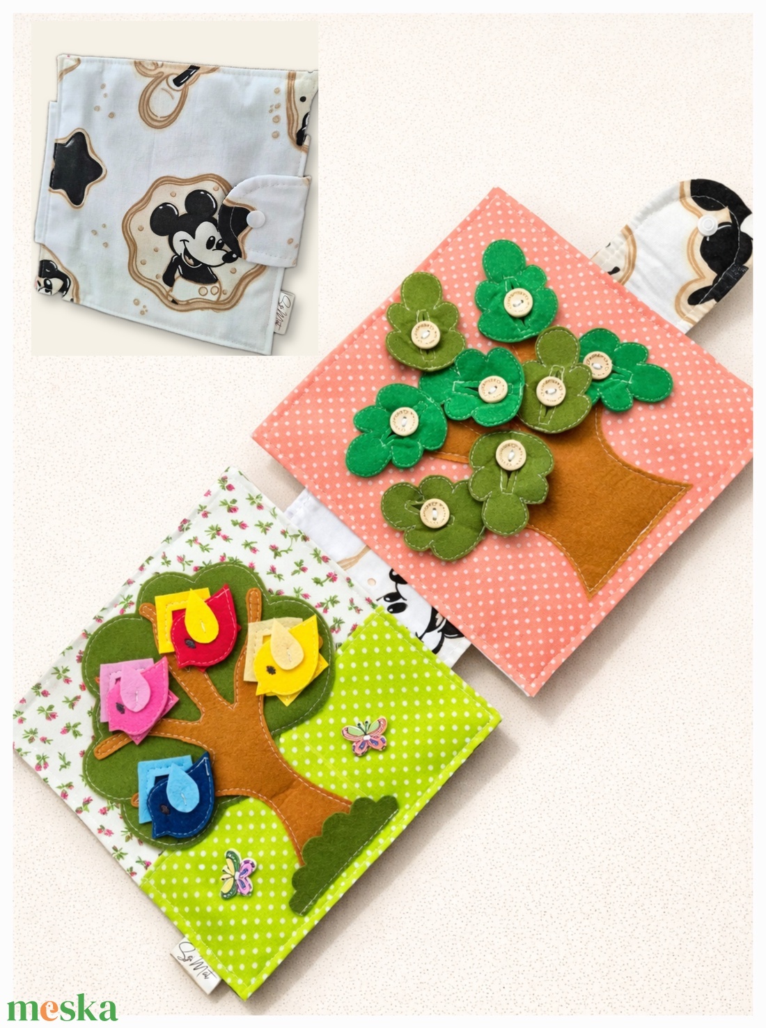 2 feladatos csendeskönyv - baba - mama - baba játékok - textilkönyv & babakönyv - Meska.hu