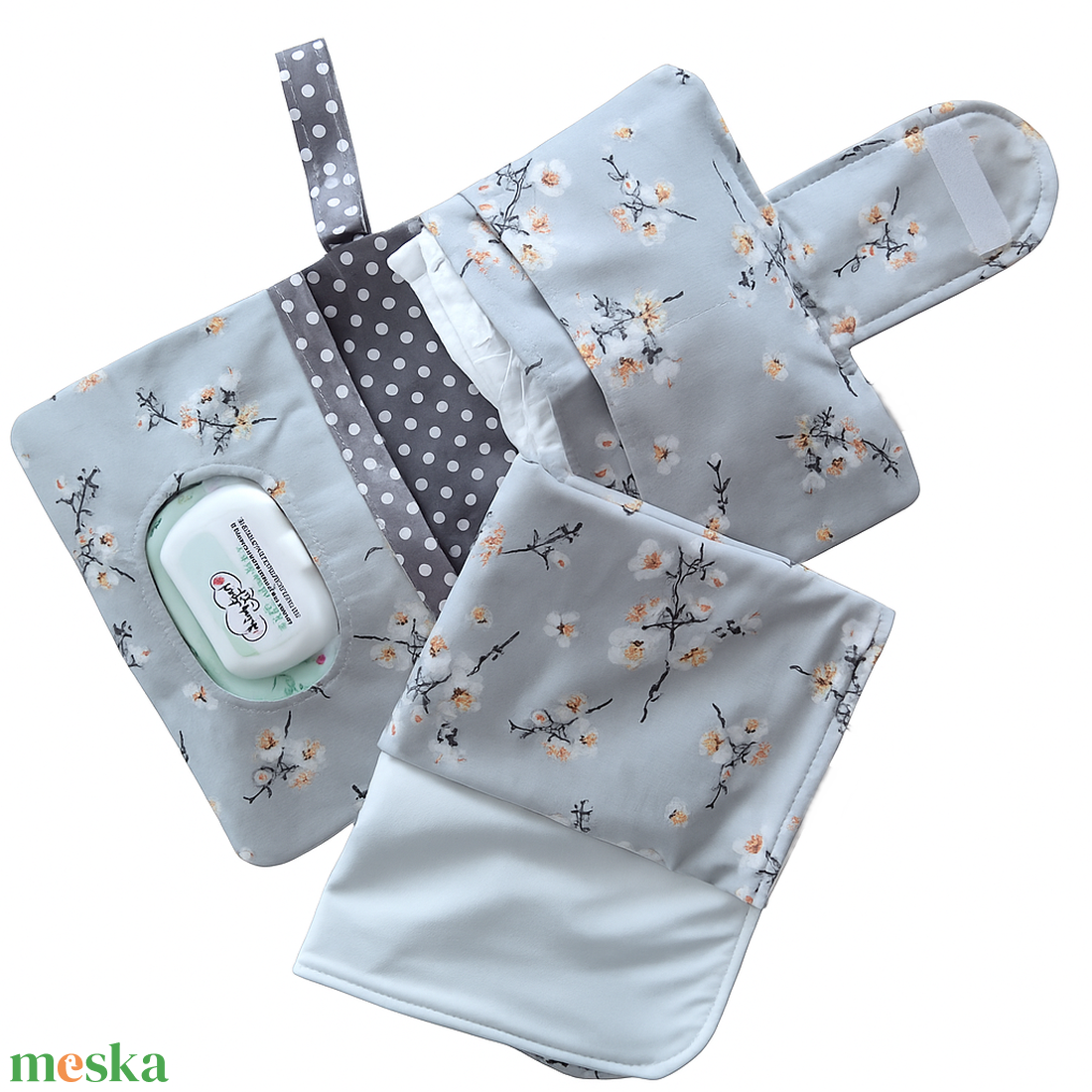 Pelenkázó neszeszer vízhatlan pelenkázó alátéttel - baba - mama - pelenkázó, babafürdető kellékek - pelenkázó neszeszer, pelenkatartó - Meska.hu