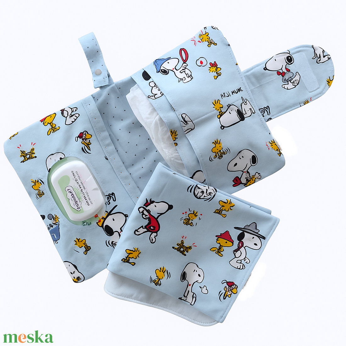 Pelenkázó neszeszer vízhatlan pelenkázó alátéttel - baba - mama - pelenkázó, babafürdető kellékek - pelenkázó neszeszer, pelenkatartó - Meska.hu