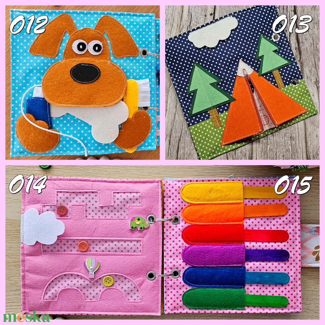 Csendeskönyv oldalak II.  - baba - mama - baba játékok - textilkönyv & babakönyv - Meska.hu