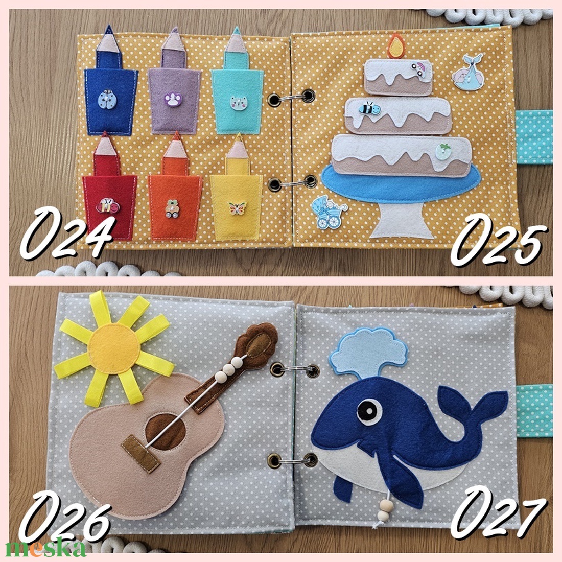 Csendeskönyv oldalak III.  - baba - mama - baba játékok - textilkönyv & babakönyv - Meska.hu