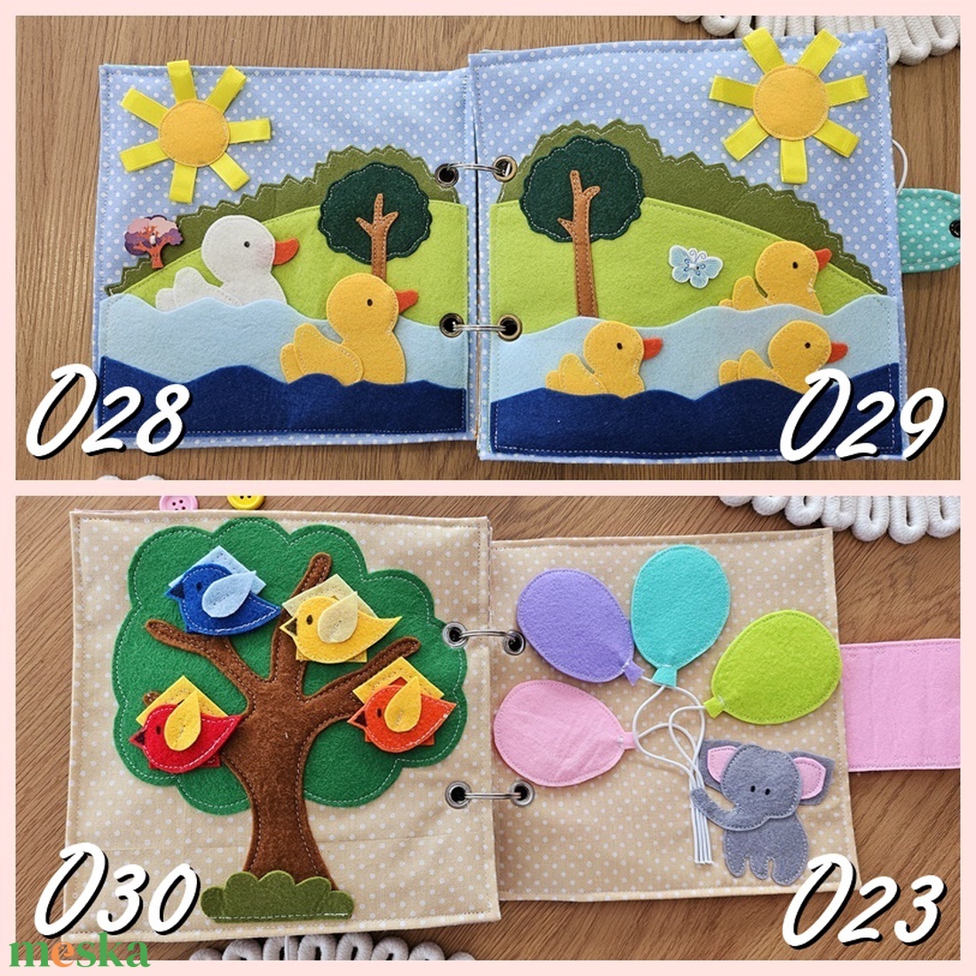 Csendeskönyv oldalak III.  - baba - mama - baba játékok - textilkönyv & babakönyv - Meska.hu