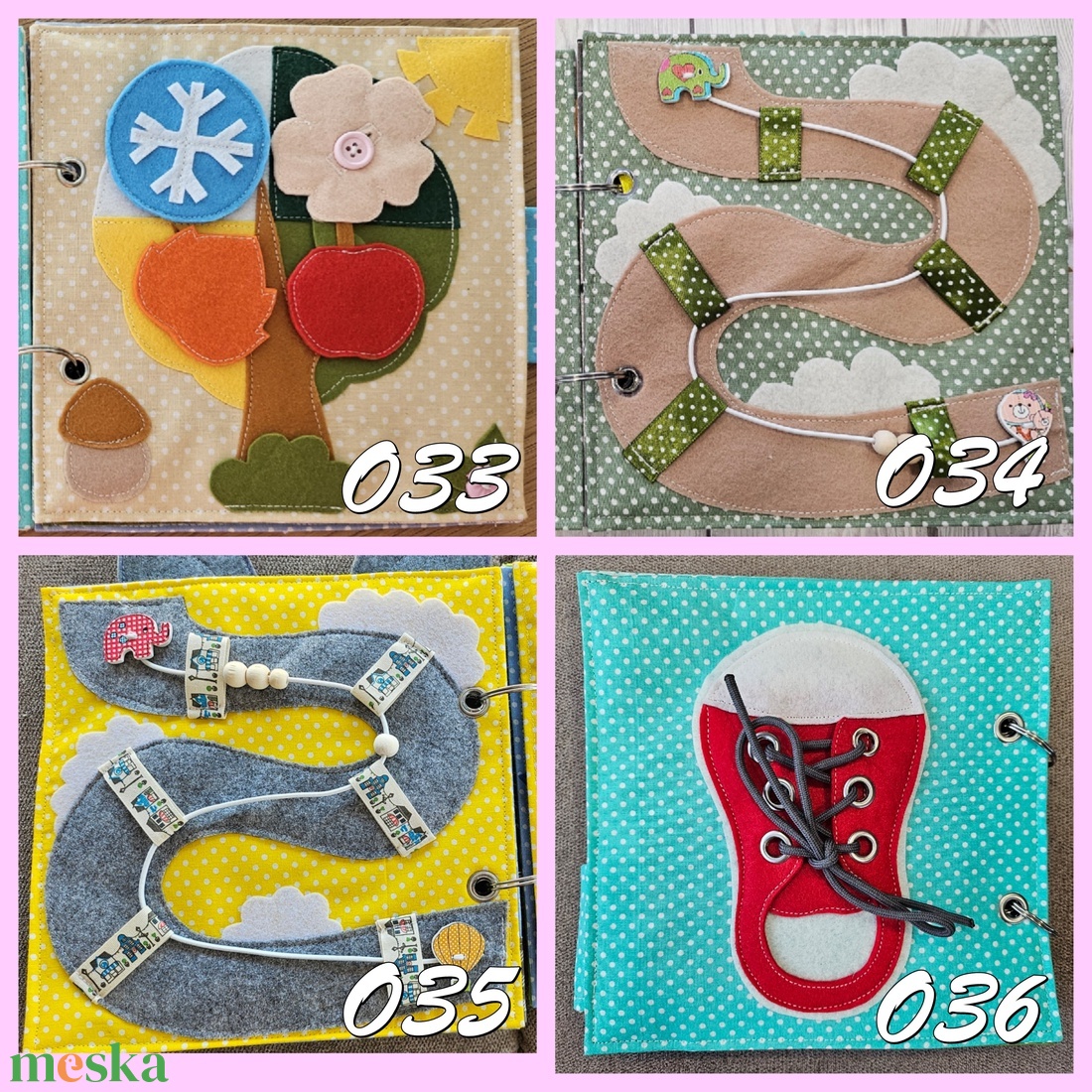 Csendeskönyv oldalak IV. - baba - mama - baba játékok - textilkönyv & babakönyv - Meska.hu