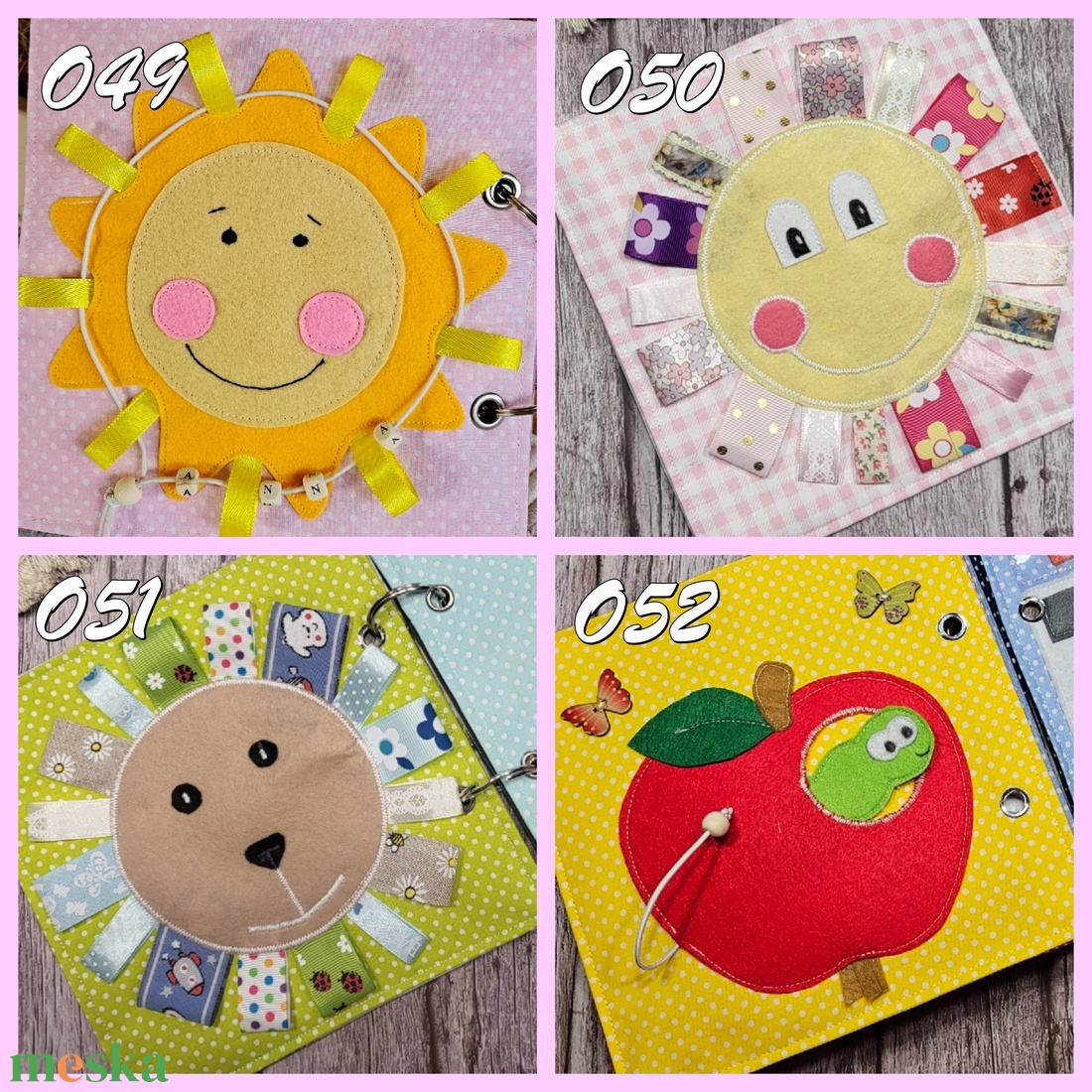 Csendeskönyv oldalak V. - baba - mama - baba játékok - textilkönyv & babakönyv - Meska.hu