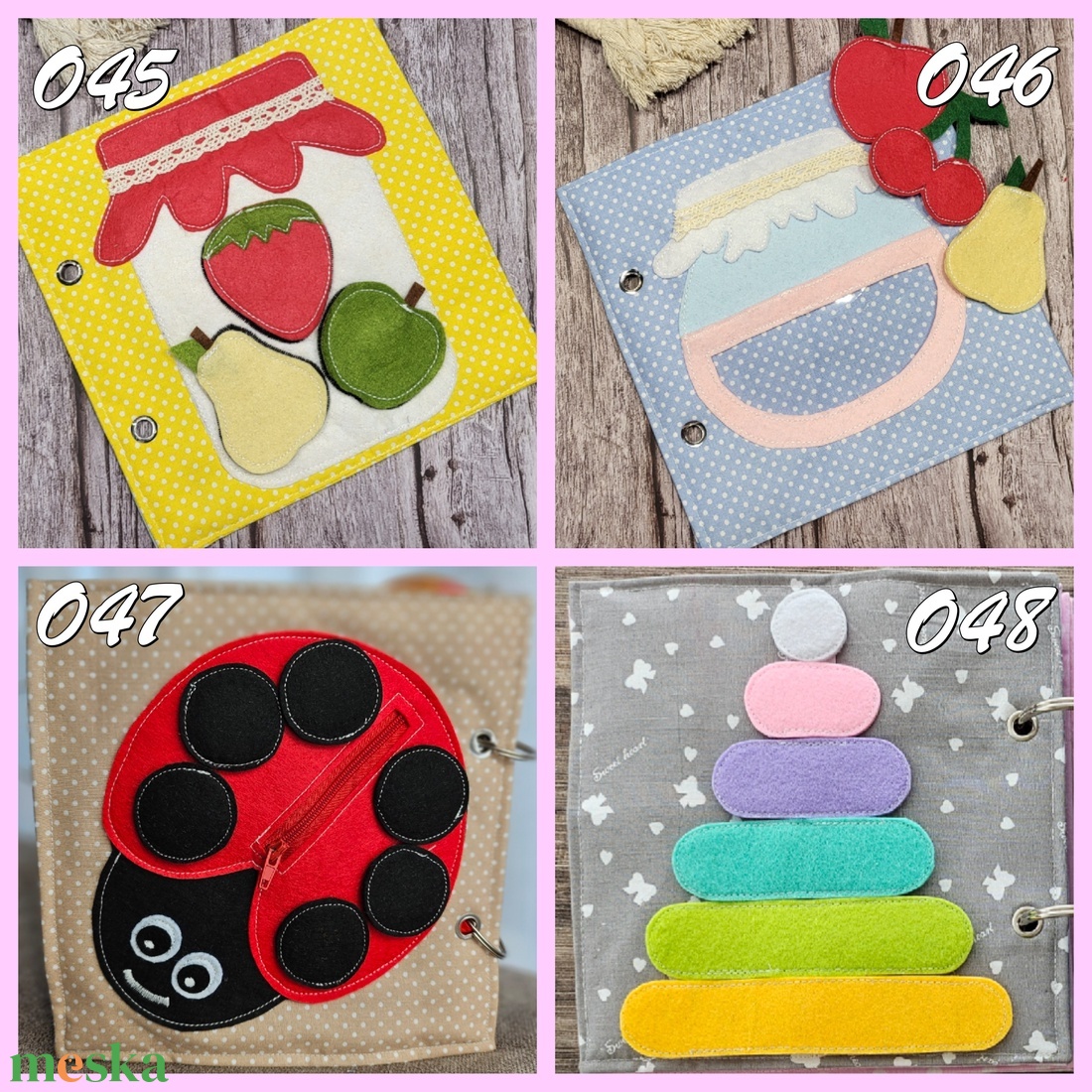 Csendeskönyv oldalak V. - baba - mama - baba játékok - textilkönyv & babakönyv - Meska.hu