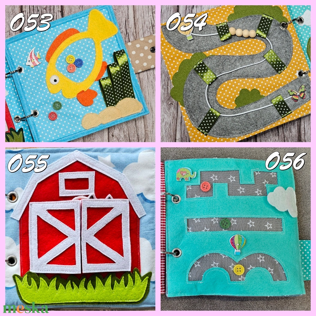 Csendeskönyv oldalak VI.  - baba - mama - baba játékok - textilkönyv & babakönyv - Meska.hu