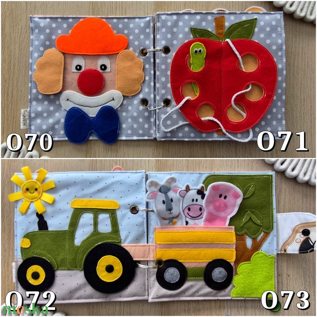 Csendeskönyv oldalak II.  - baba - mama - baba játékok - textilkönyv & babakönyv - Meska.hu