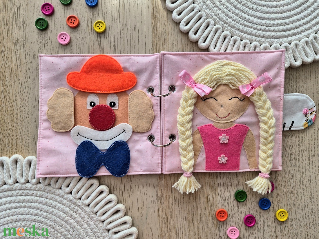 4 feladatos csendeskönyv - baba - mama - baba játékok - textilkönyv & babakönyv - Meska.hu