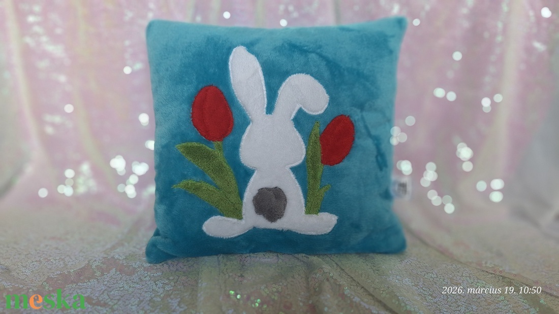 Húsvéti Nyuszis párna - otthon & életmód - lakástextil - párna & párnahuzat - díszpárna (belsővel együtt) - Meska.hu