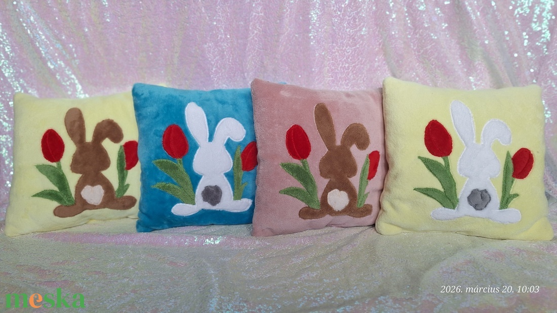 Barna nyuszi párna  - otthon & életmód - lakástextil - párna & párnahuzat - díszpárna (belsővel együtt) - Meska.hu