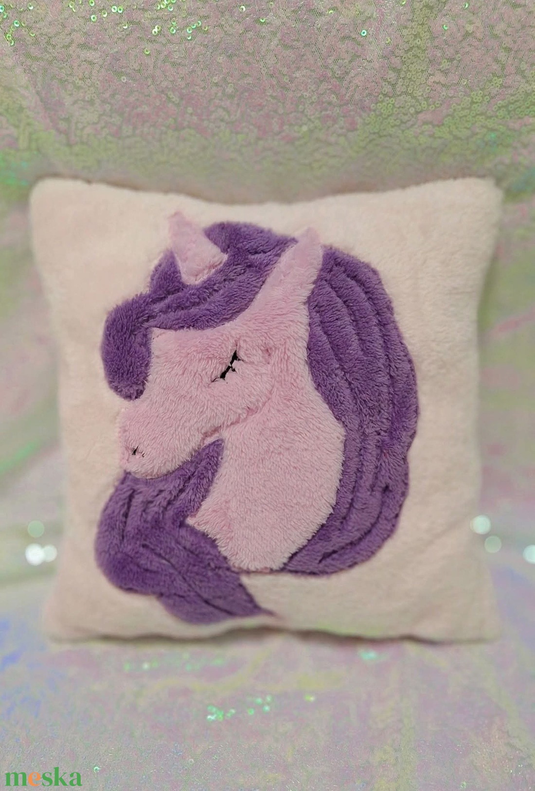 Unikornisos párna - otthon & életmód - lakástextil - párna & párnahuzat - díszpárna (belsővel együtt) - Meska.hu