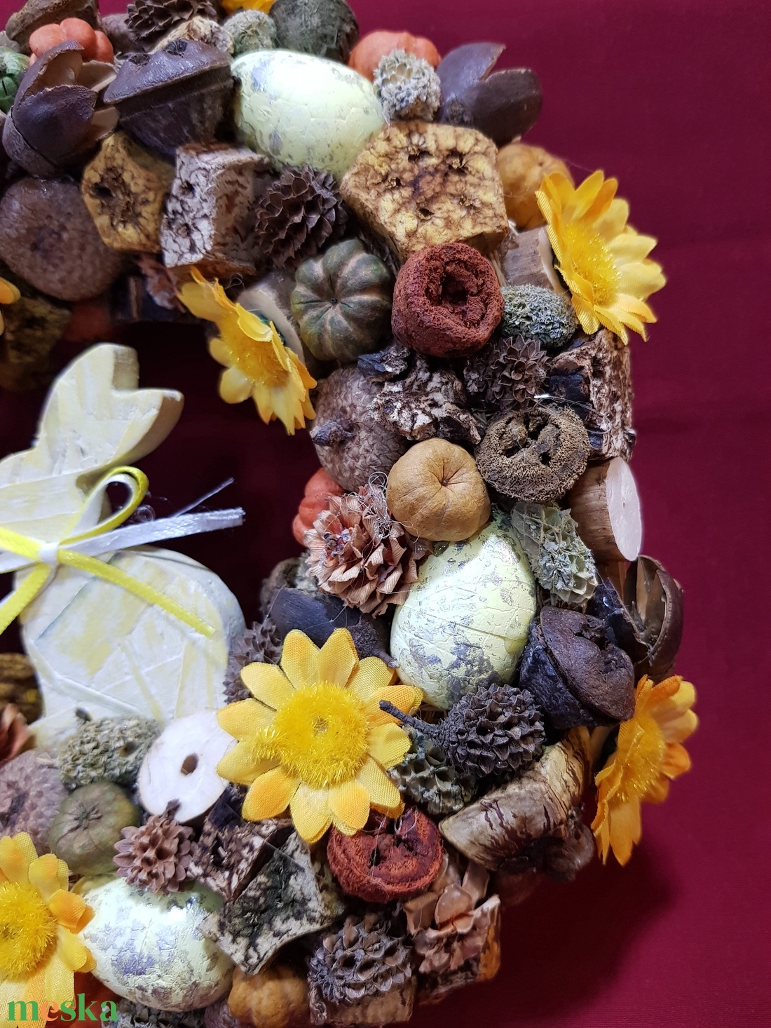 Tavaszi nyuszis ajtódísz, ajtókopogtató - otthon & életmód - dekoráció - ajtó- és ablak dekoráció - ajtódísz & kopogtató - Meska.hu