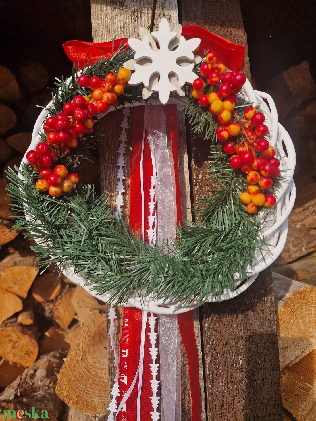 Téli bogyós ajtódísz - karácsony - adventi díszek - adventi ajtódísz - Meska.hu Téli bogyós ajtódísz - karácsony - adventi díszek - adventi ajtódísz - Meska.hu