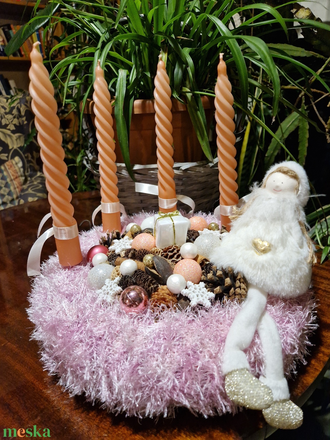 Lazac színű adventi asztali dísz - karácsony - adventi díszek - adventi asztaldísz - Meska.hu Lazac színű adventi asztali dísz - karácsony - adventi díszek - adventi asztaldísz - Meska.hu