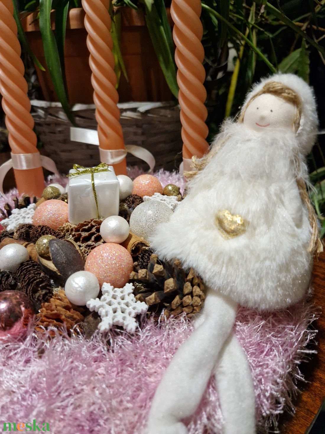 Lazac színű adventi asztali dísz - karácsony - adventi díszek - adventi asztaldísz - Meska.hu Lazac színű adventi asztali dísz - karácsony - adventi díszek - adventi asztaldísz - Meska.hu