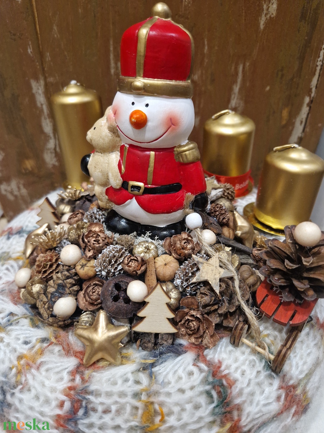 Piros arany adventi asztali dísz - karácsony - adventi díszek - adventi asztaldísz - Meska.hu Piros arany adventi asztali dísz - karácsony - adventi díszek - adventi asztaldísz - Meska.hu