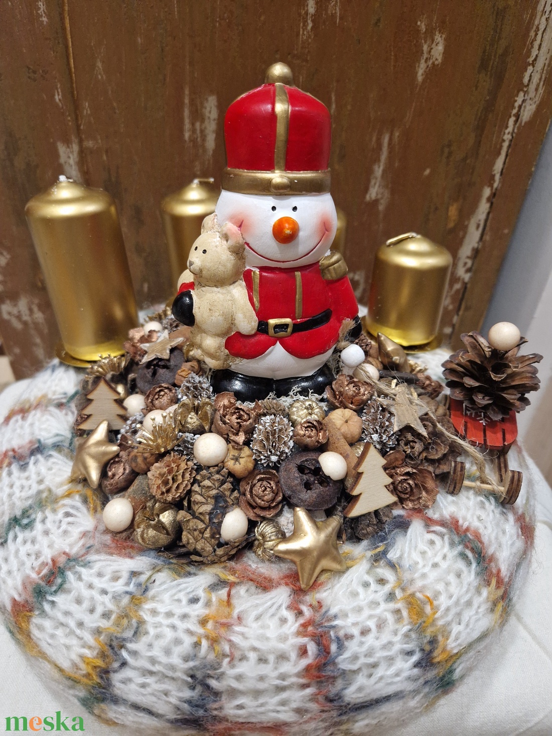 Piros arany adventi asztali dísz - karácsony - adventi díszek - adventi asztaldísz - Meska.hu Piros arany adventi asztali dísz - karácsony - adventi díszek - adventi asztaldísz - Meska.hu