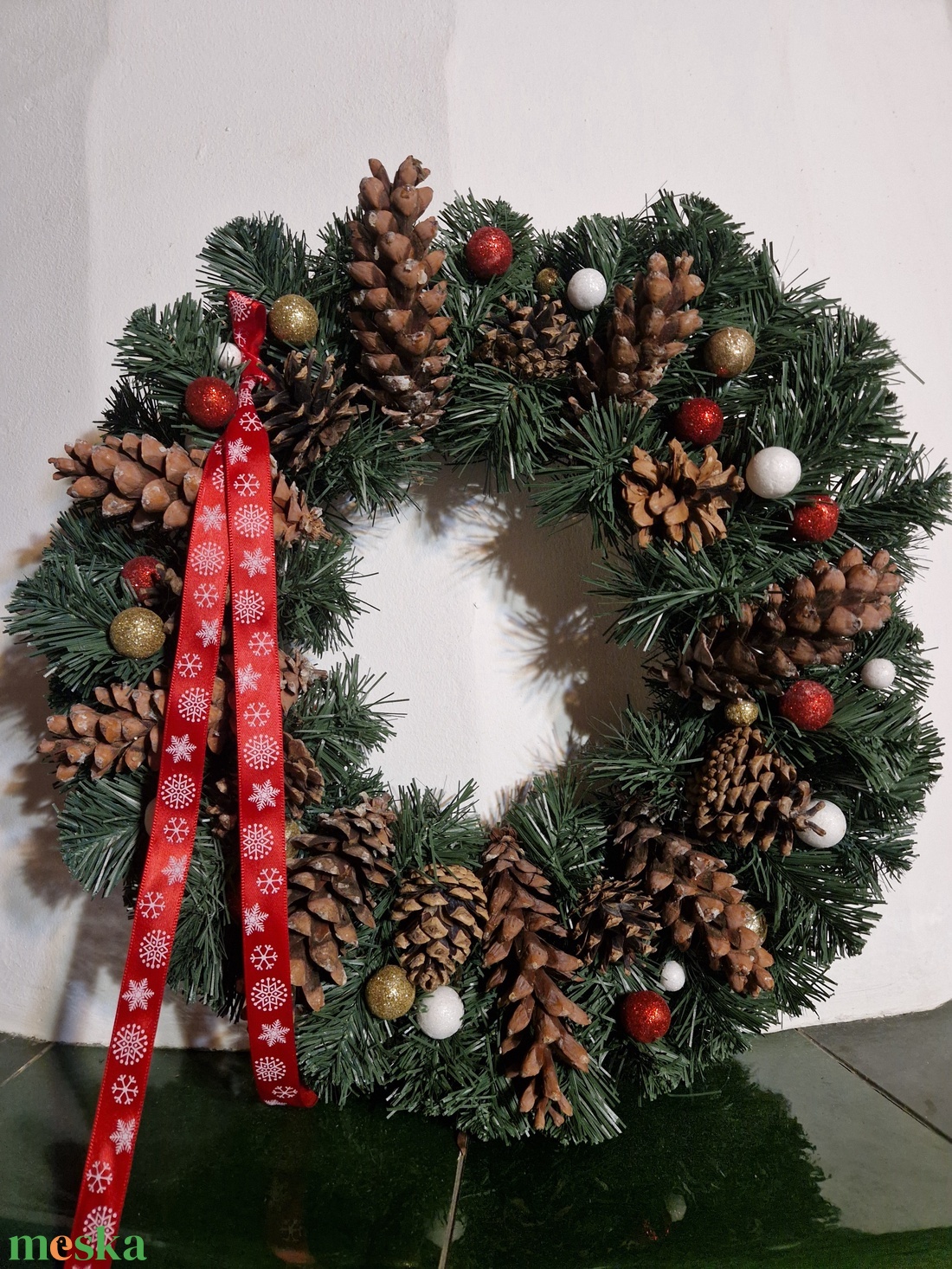 Karácsonyi ajtódísz - karácsony - karácsonyi lakásdekoráció - karácsonyi ajtódíszek - Meska.hu