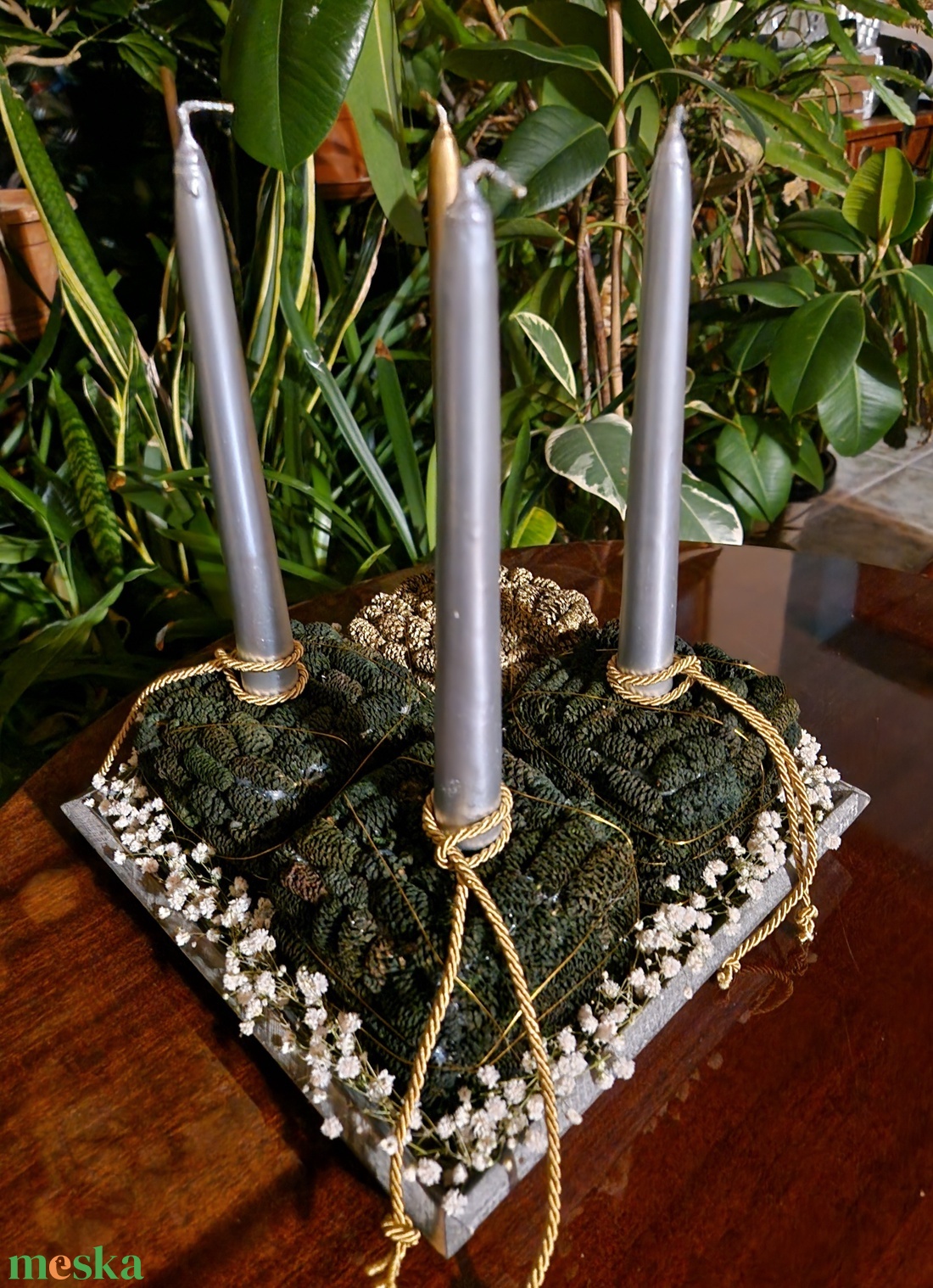 Karácsonyi asztali dísz - karácsony - adventi díszek - adventi asztaldísz - Meska.hu