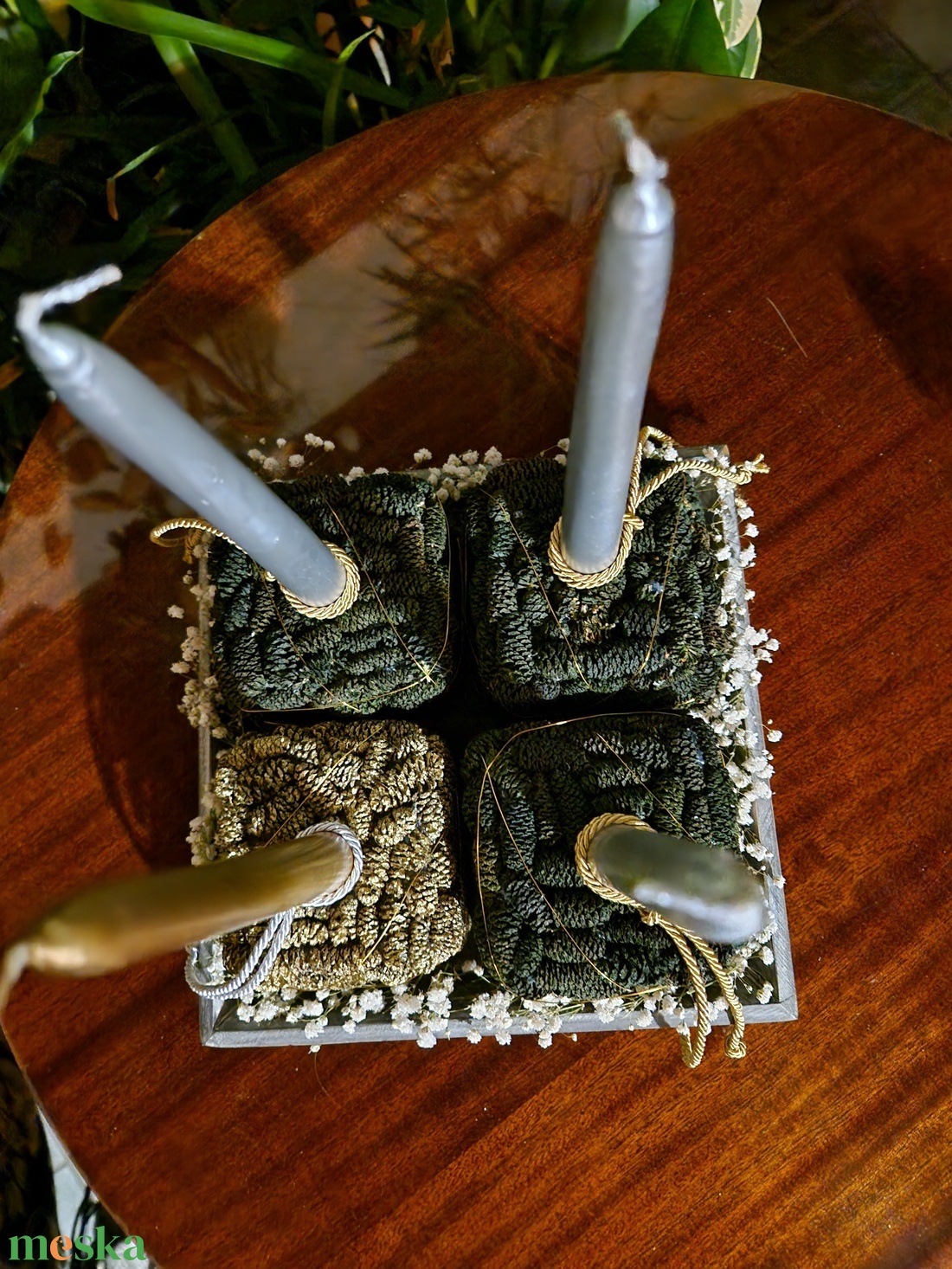 Karácsonyi asztali dísz - karácsony - adventi díszek - adventi asztaldísz - Meska.hu