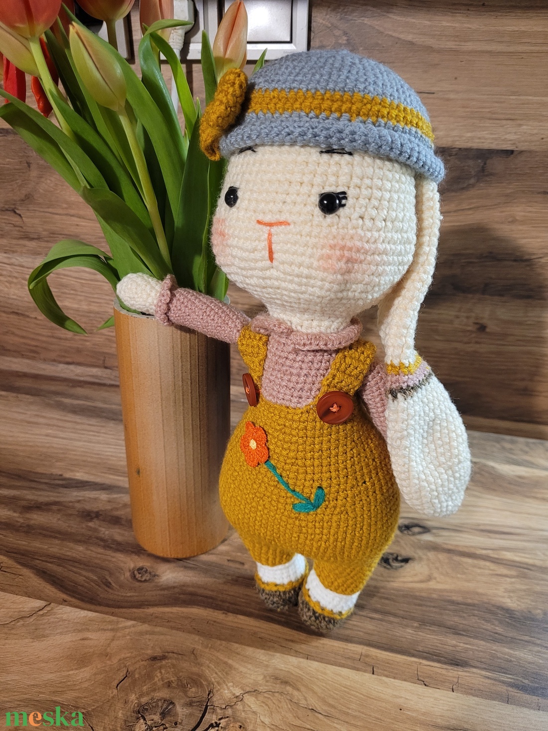 Horgolt nyuszi - baba - mama - baba játékok - szundikendő, alvóka - Meska.hu