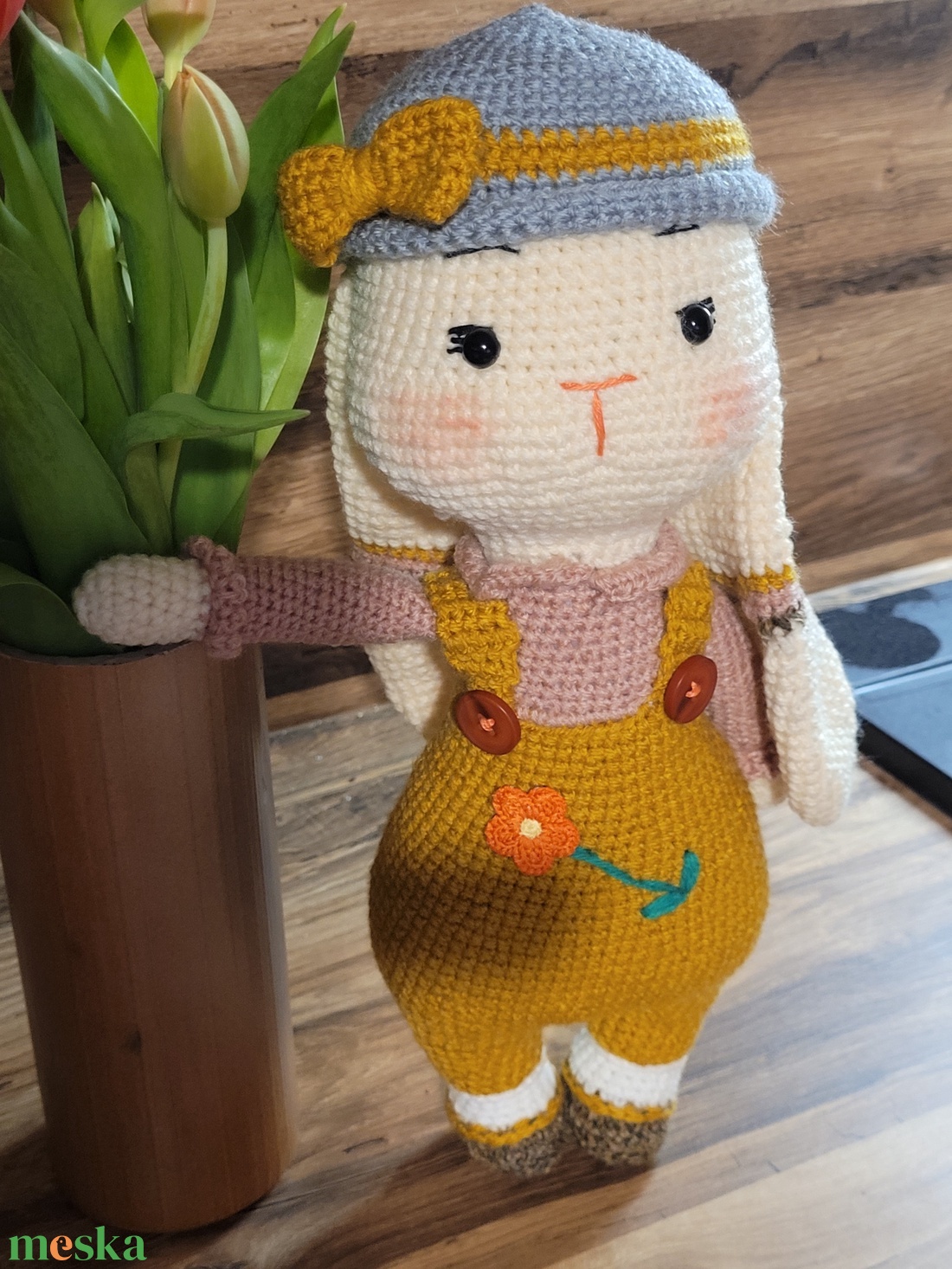 Horgolt nyuszi - baba - mama - baba játékok - szundikendő, alvóka - Meska.hu