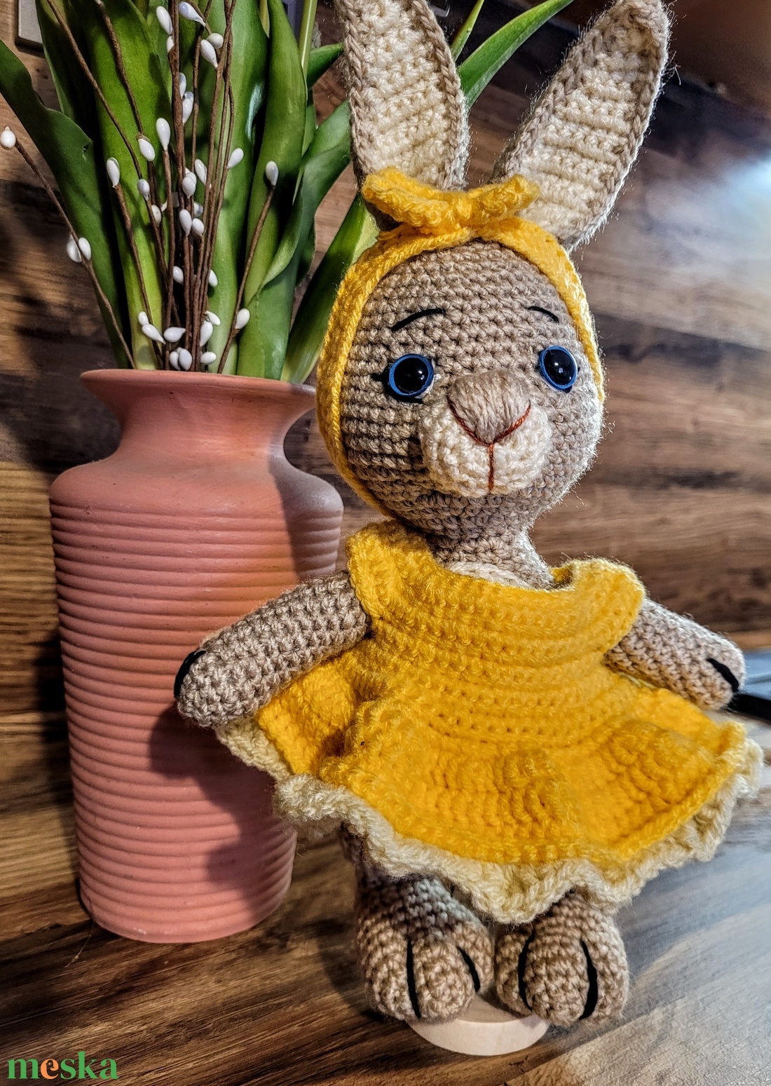 Horgolt nyuszi - baba - mama - baba játékok - játszószőnyeg - Meska.hu