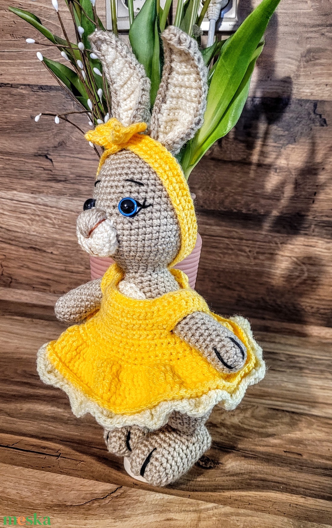 Horgolt nyuszi - baba - mama - baba játékok - játszószőnyeg - Meska.hu