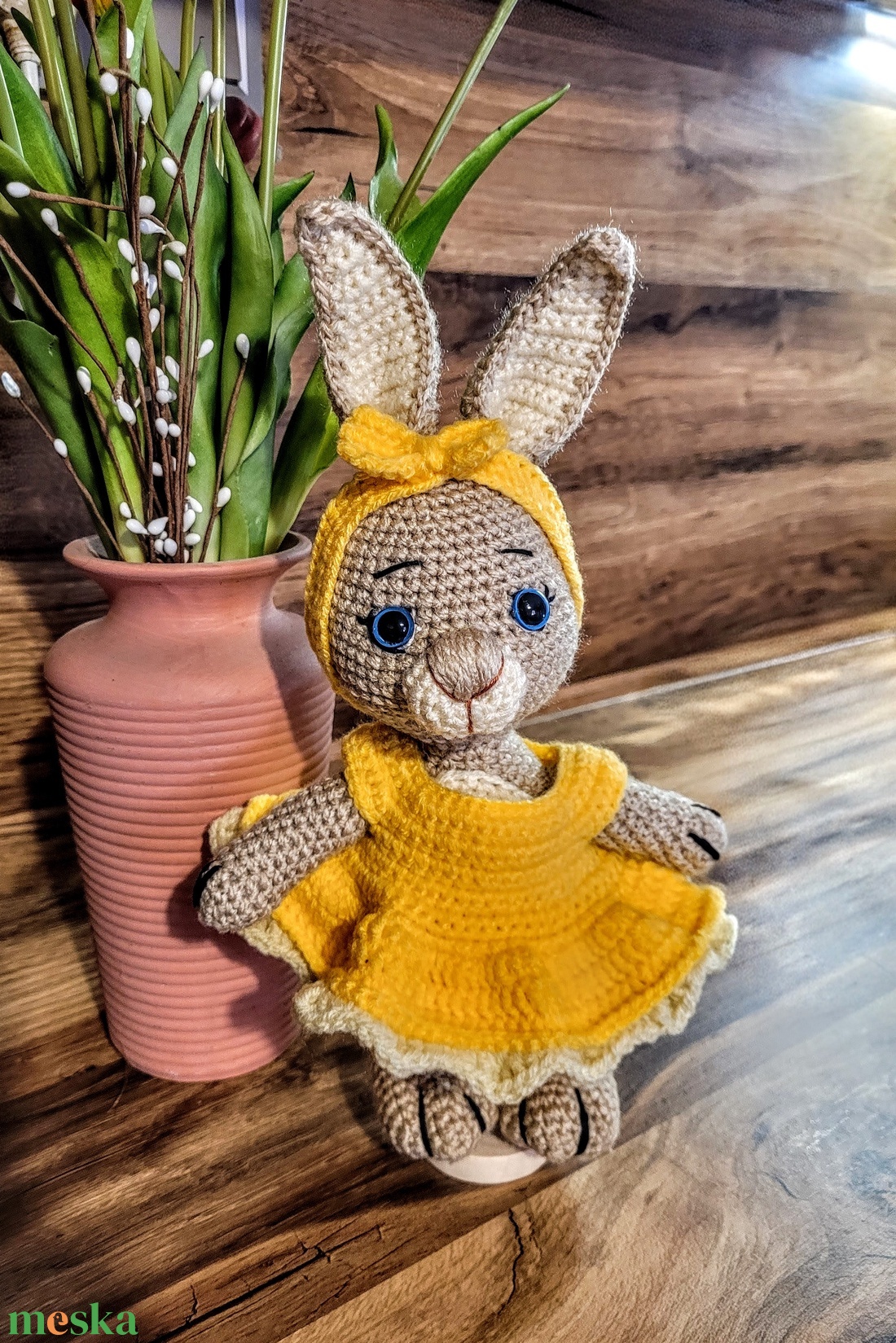 Horgolt nyuszi - baba - mama - baba játékok - játszószőnyeg - Meska.hu