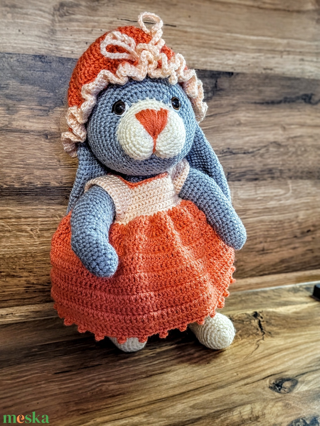 Horgolt nyuszi baba - baba - mama - baba játékok - csörgő - Meska.hu