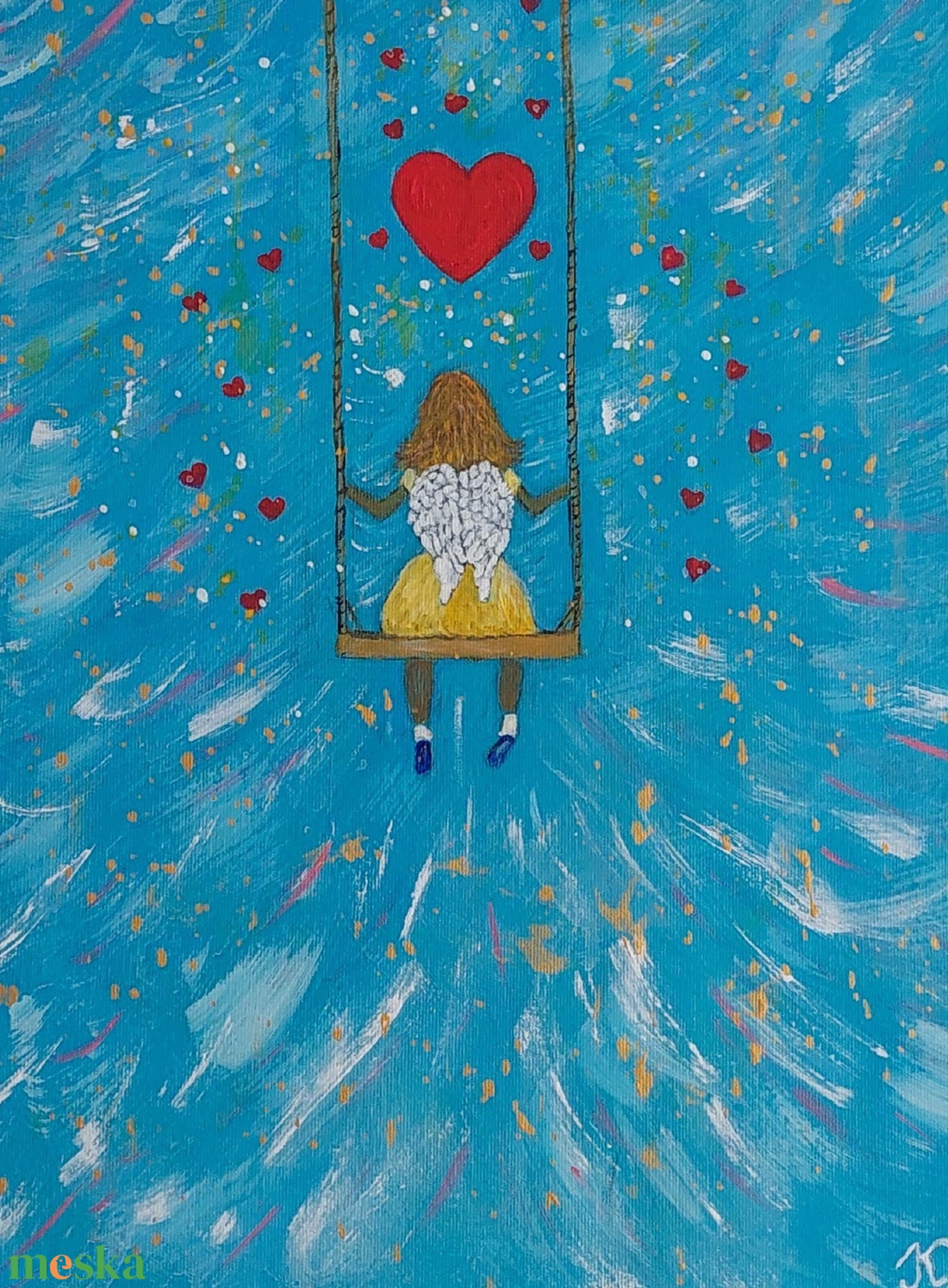 Egyedi festményekből készült képeslapok inspiráló üzenetekkel - otthon & életmód - papír, írószer - ajándékozás kellékei - képeslap, üdvözlőlap - Meska.hu