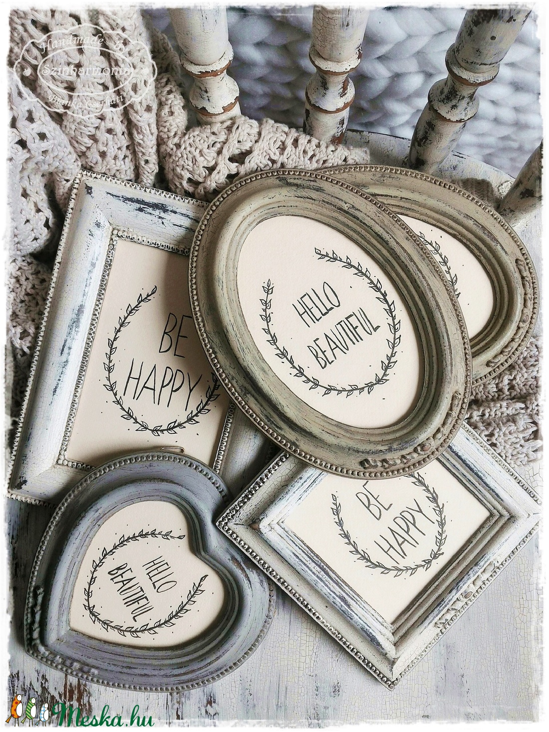 Törtfehér Vintage Képkeret A5 - fényképtartó / talplenyomat / képtartó / nászajándék / esküvő / fotózás / asztalszám kép -  - Meska.hu