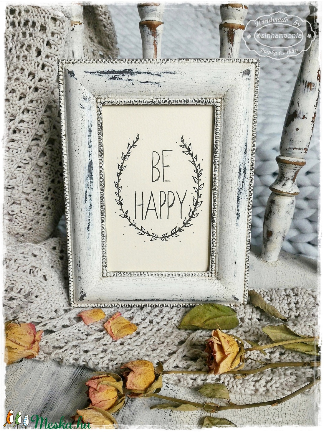 Törtfehér Vintage Képkeret A5 - fényképtartó / talplenyomat / képtartó / nászajándék / esküvő / fotózás / asztalszám kép -  - Meska.hu