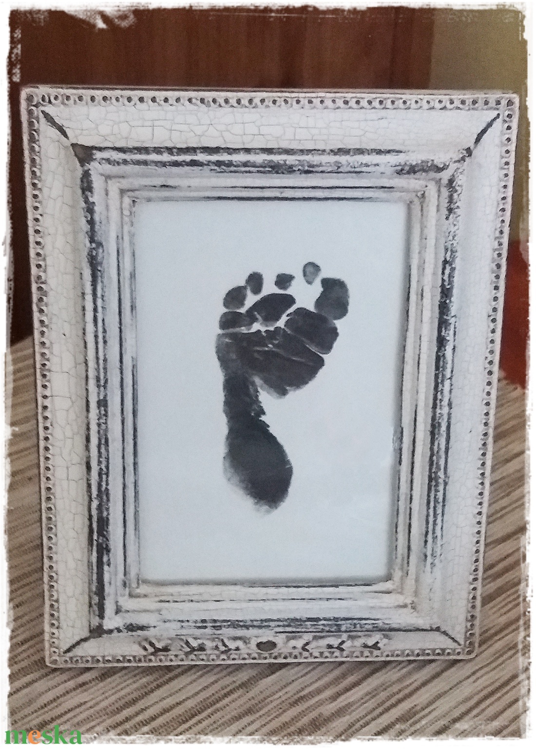 Törtfehér Vintage Képkeret 9x13 cm (fényképtartó, képtartó, nászajándék, esküvő, asztalszám, fotózás, kép) -  - Meska.hu