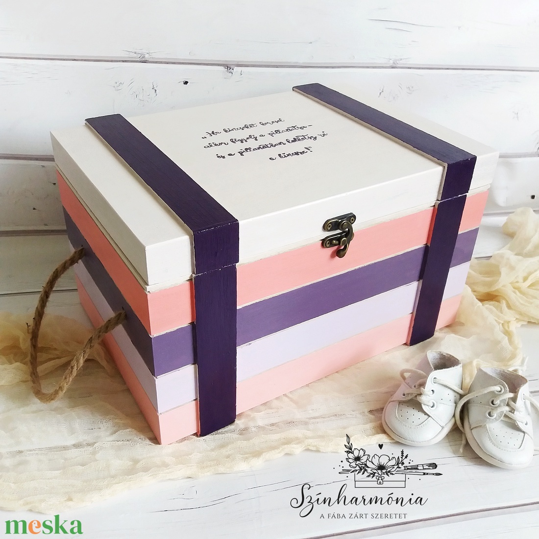 Kisebb Fa Kincsesláda - 24x16x14,7 cm - fa - tároló - Meska.hu Kisebb Fa Kincsesláda - 24x16x14,7 cm - fa - tároló - Meska.hu