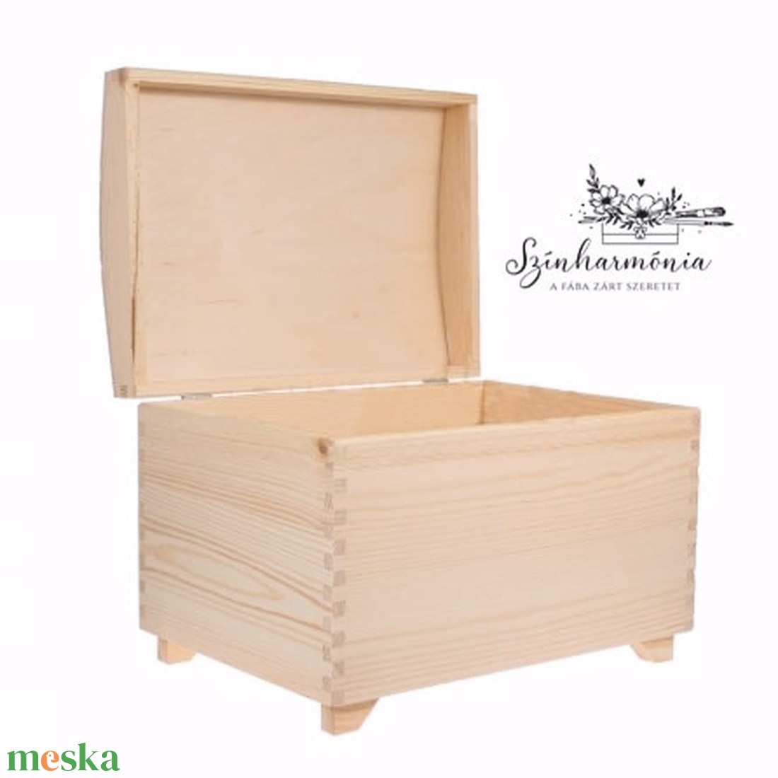 Fa kincsesláda - 21x25x34 cm - kellékek & szerszámok - fa - tároló - Meska.hu Fa kincsesláda - 21x25x34 cm - kellékek & szerszámok - fa - tároló - Meska.hu