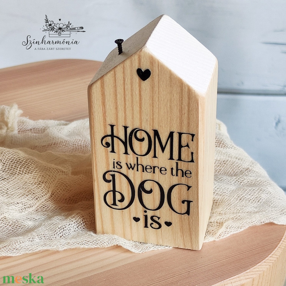 Dekorházikó kéménnyel - Édes Otthon (dog) - otthon & életmód - dekoráció - dekoratív figurák és szobrok - Meska.hu