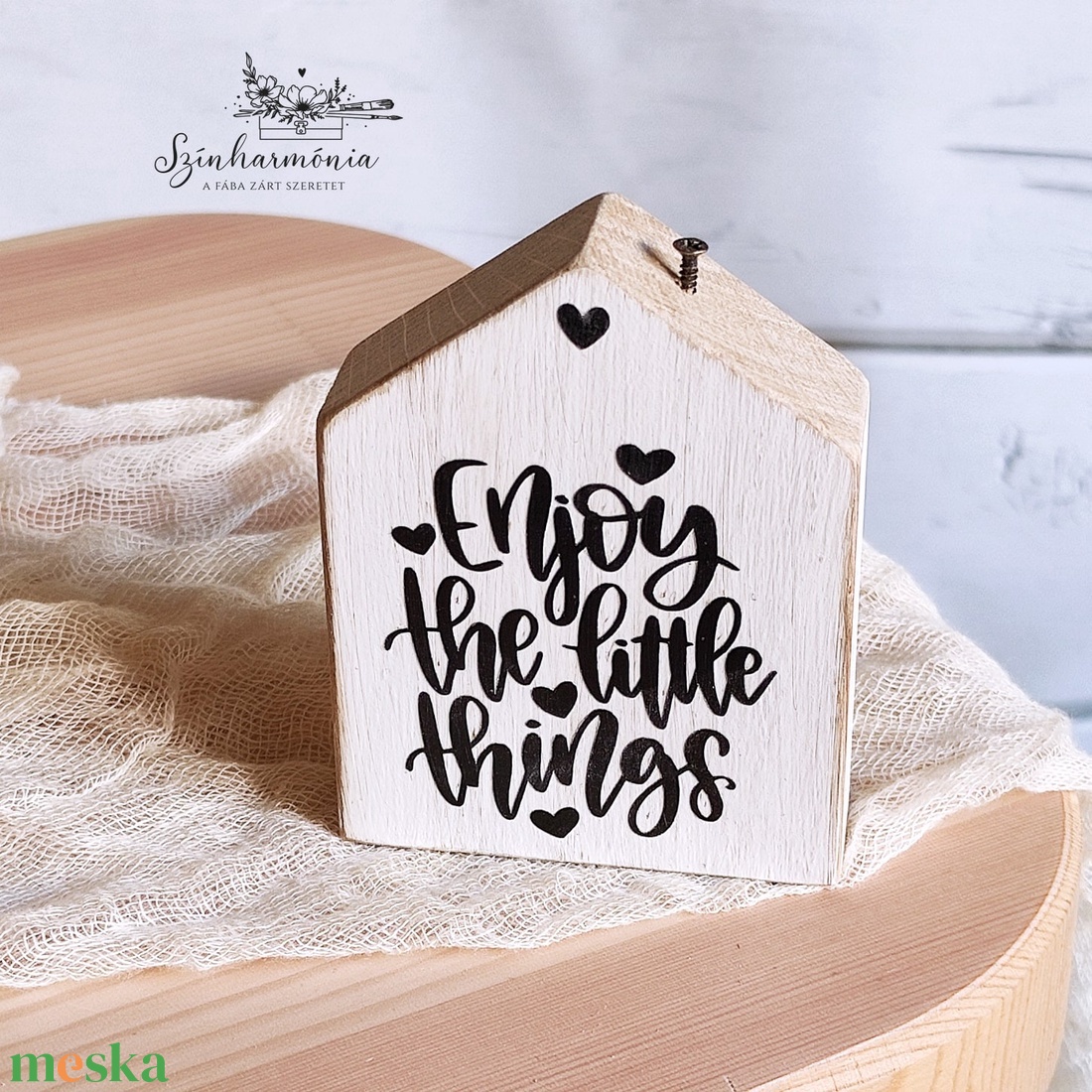 Dekorházikó kéménnyel - Édes Otthon (little things) - otthon & életmód - dekoráció - dekoratív figurák és szobrok - Meska.hu